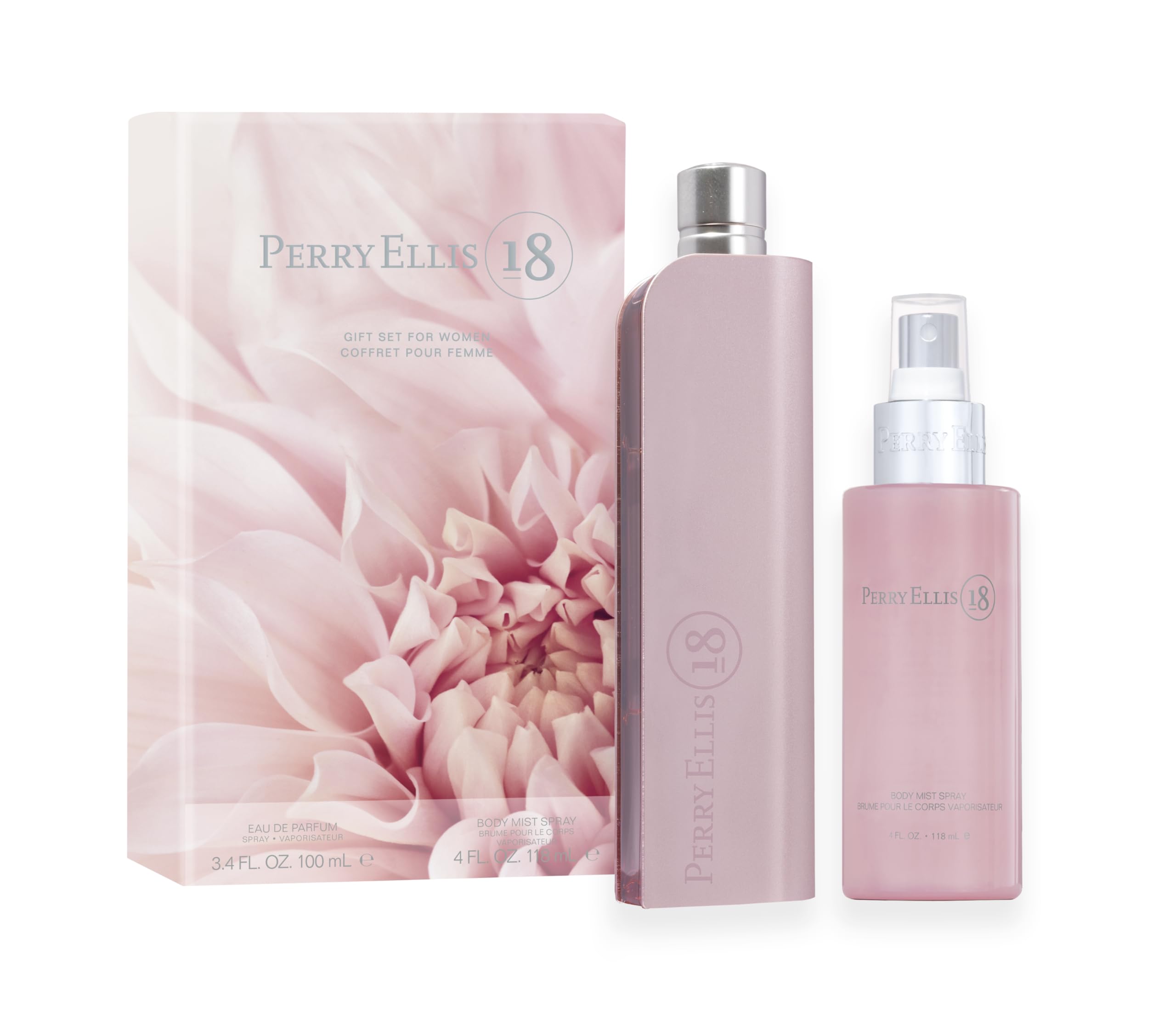 Perry Ellis 18 for Women Gift Set – EDP & Body Mist (3.4 oz + 4 oz)