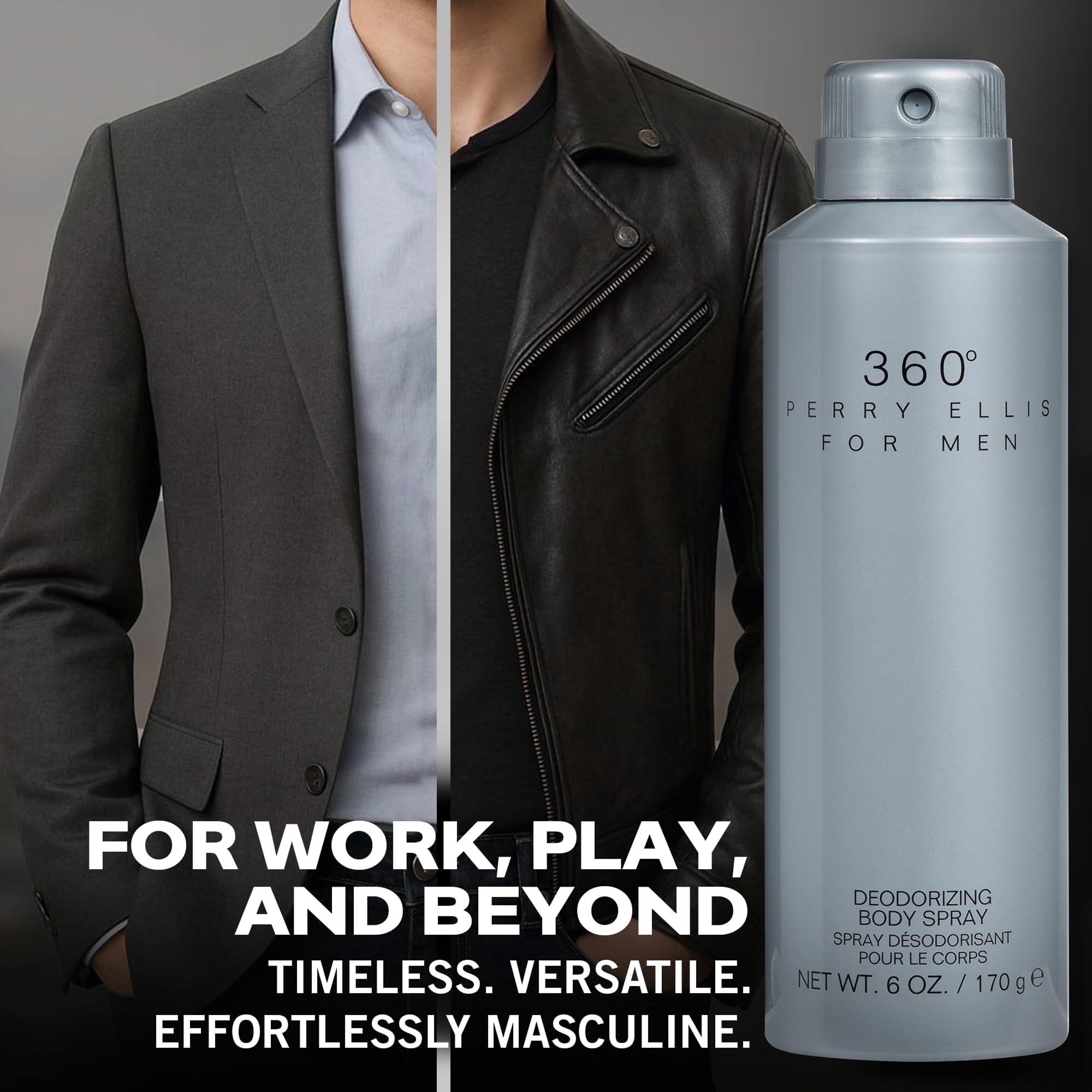 Perry Ellis 360° for Men 6 oz Body Spray – Fresh All-Day Fragrance