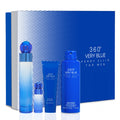 Perry Ellis 360° Very Blue Gift Set – EDT 3.4 oz, Shower Gel 3 oz, Body Spray 6 oz, Mini EDT