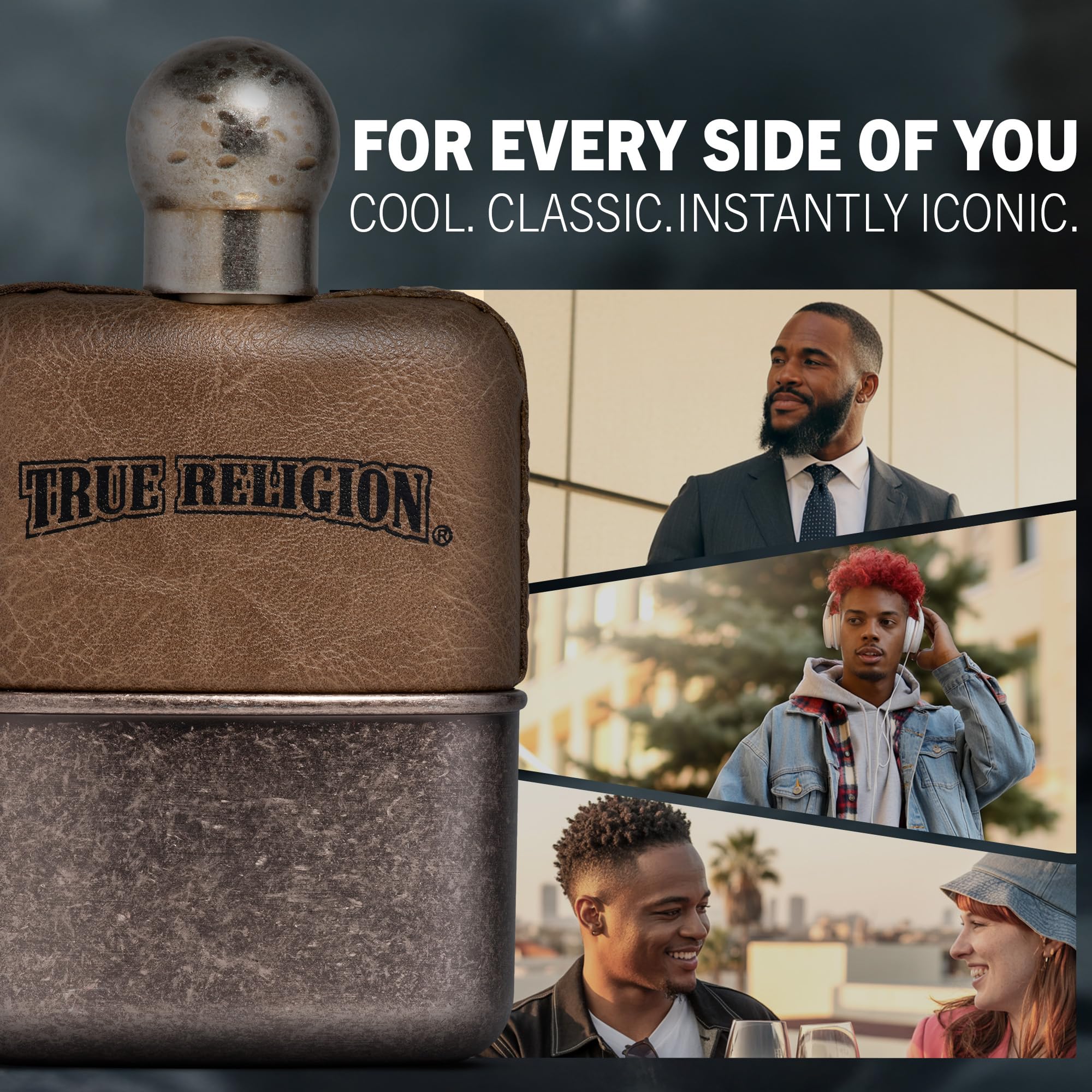 Perry Ellis True Religion for Men Original Scent – Long-Lasting Eau de Toilette, 3.4 fl oz / 100 ml