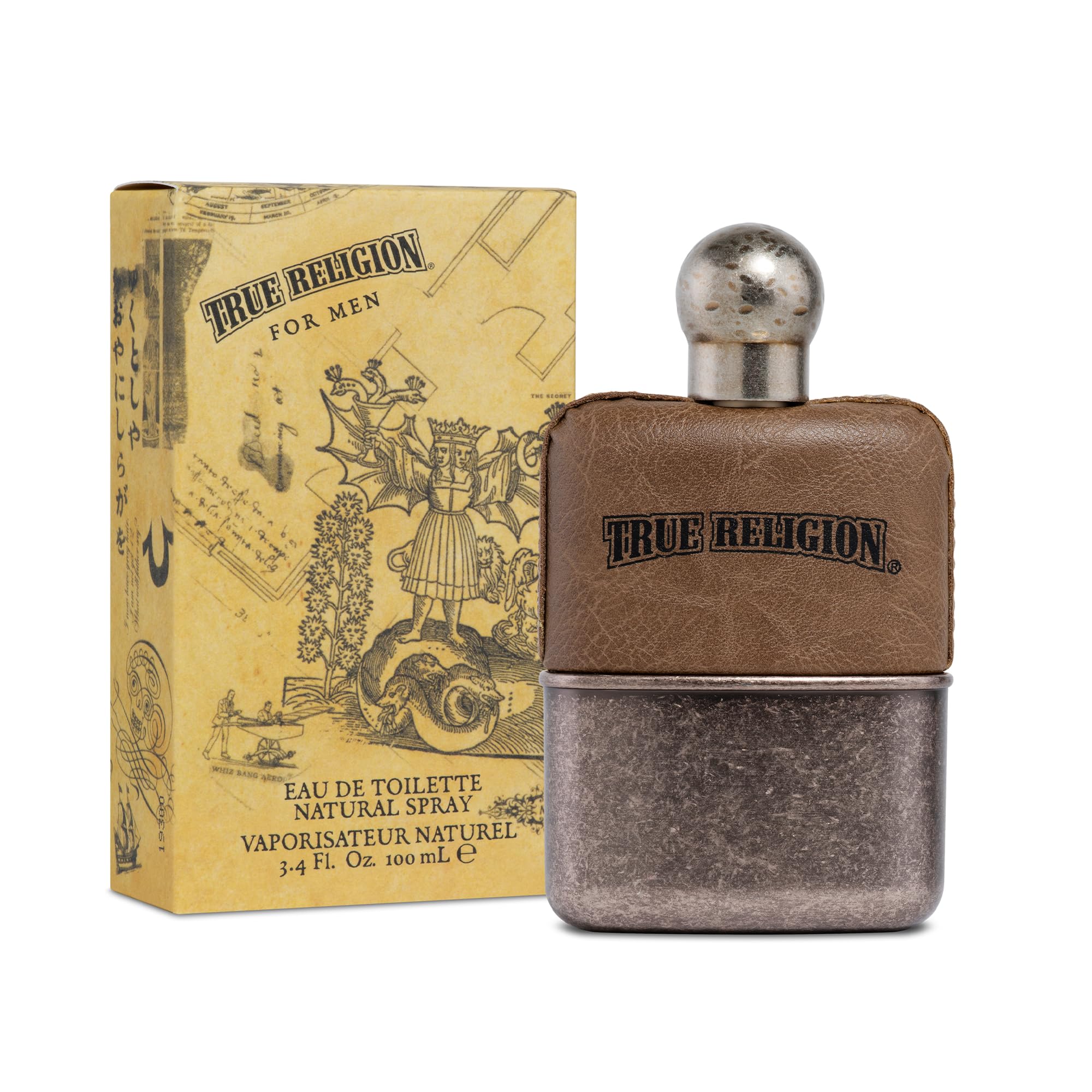 Perry Ellis True Religion for Men Original Scent – Long-Lasting Eau de Toilette, 3.4 fl oz / 100 ml