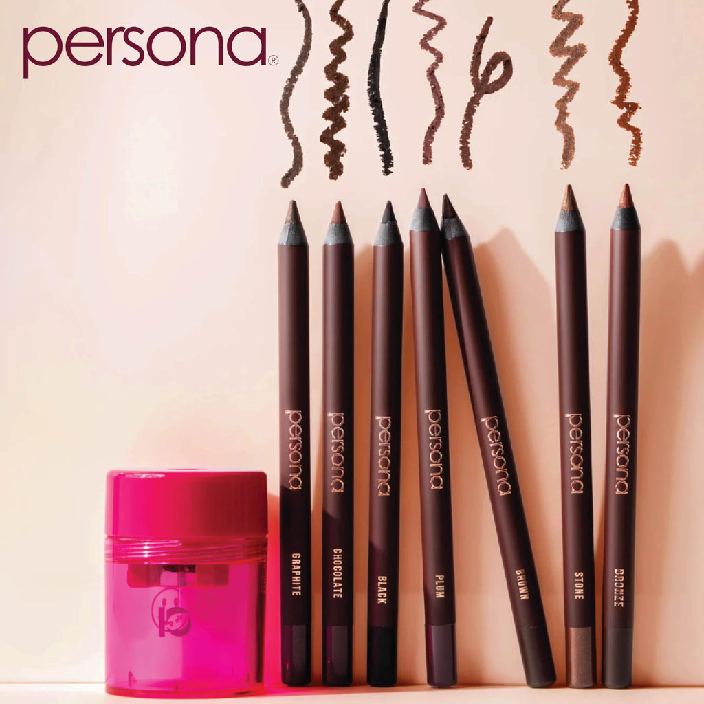 Persona 24HR Waterproof Eyeliner Pencil – Creamy, Long-Wear Chocolate