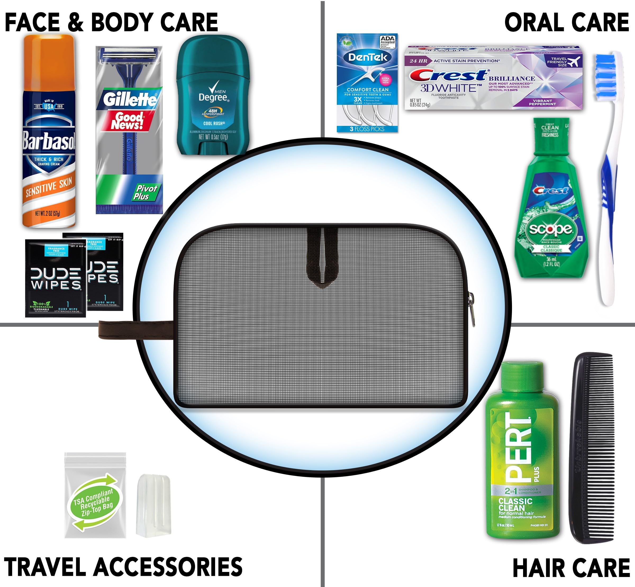 Convenience Kits International – Man On The Go Premium 10-Piece Travel Kit