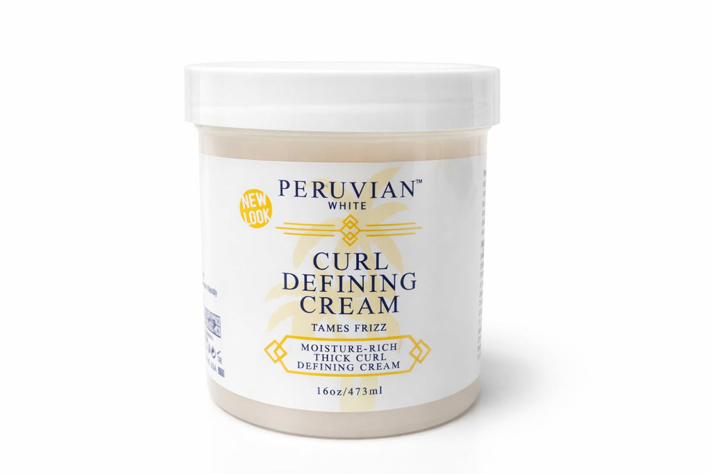 Peruvian White Curl Defining Cream – Frizz Control, Rich Moisture, 16 oz