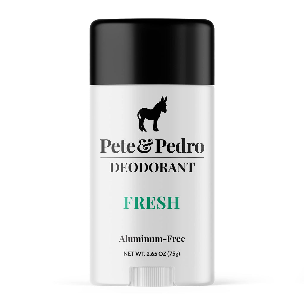 Pete & Pedro Fresh Natural Deodorant – Aluminum-Free, Eucalyptus & Spearmint | Vegan, Paraben Free | 2.65 oz
