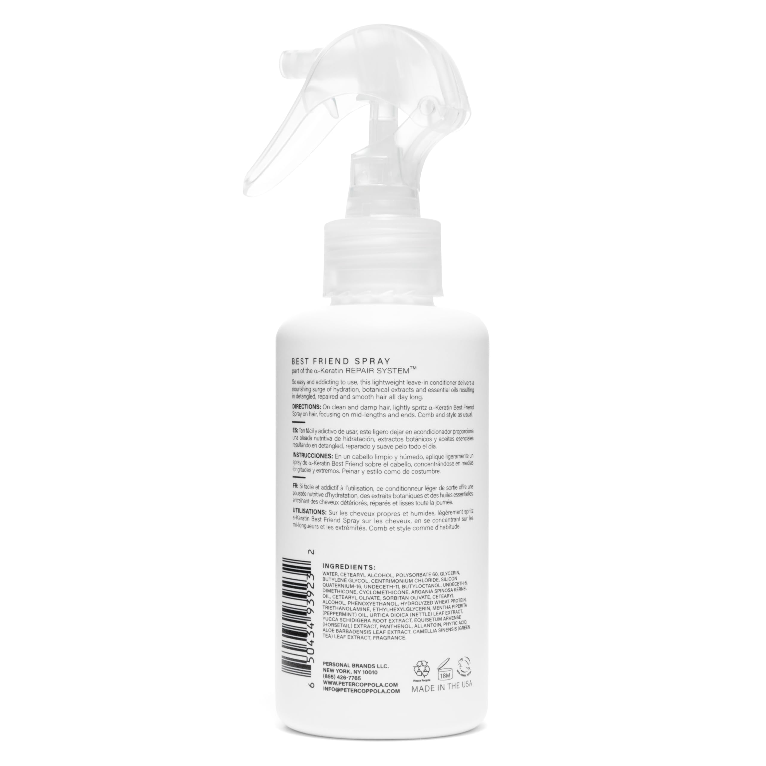 Peter Coppola a-Keratin Best Friend Spray – Leave-In Detangler with Argan Oil & Aloe (5 oz)