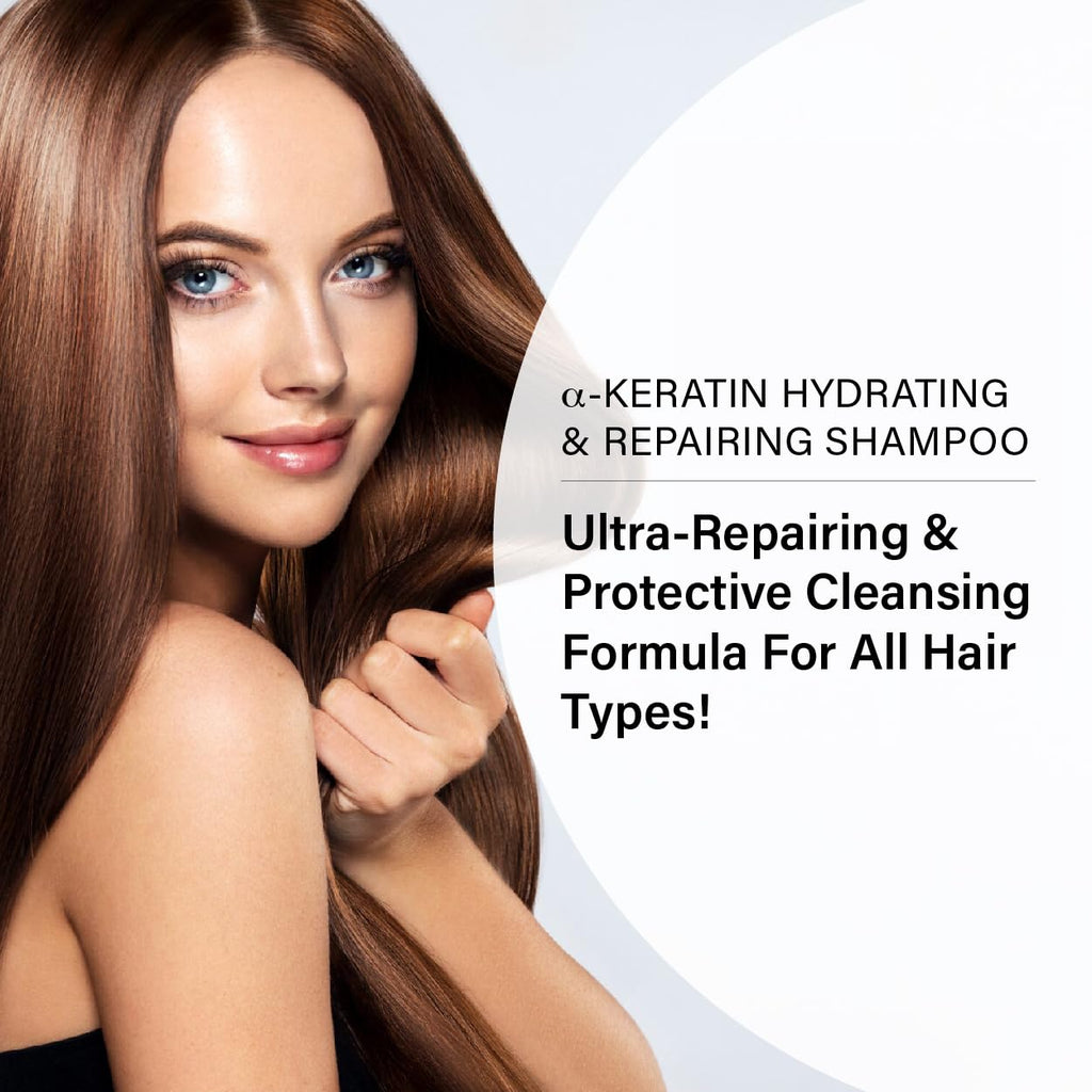 PETER COPPOLA a-Keratin Hydrating & Repairing Shampoo – Sulfate-Free, Ultra-Gentle Repair for Damaged Hair (10 oz)