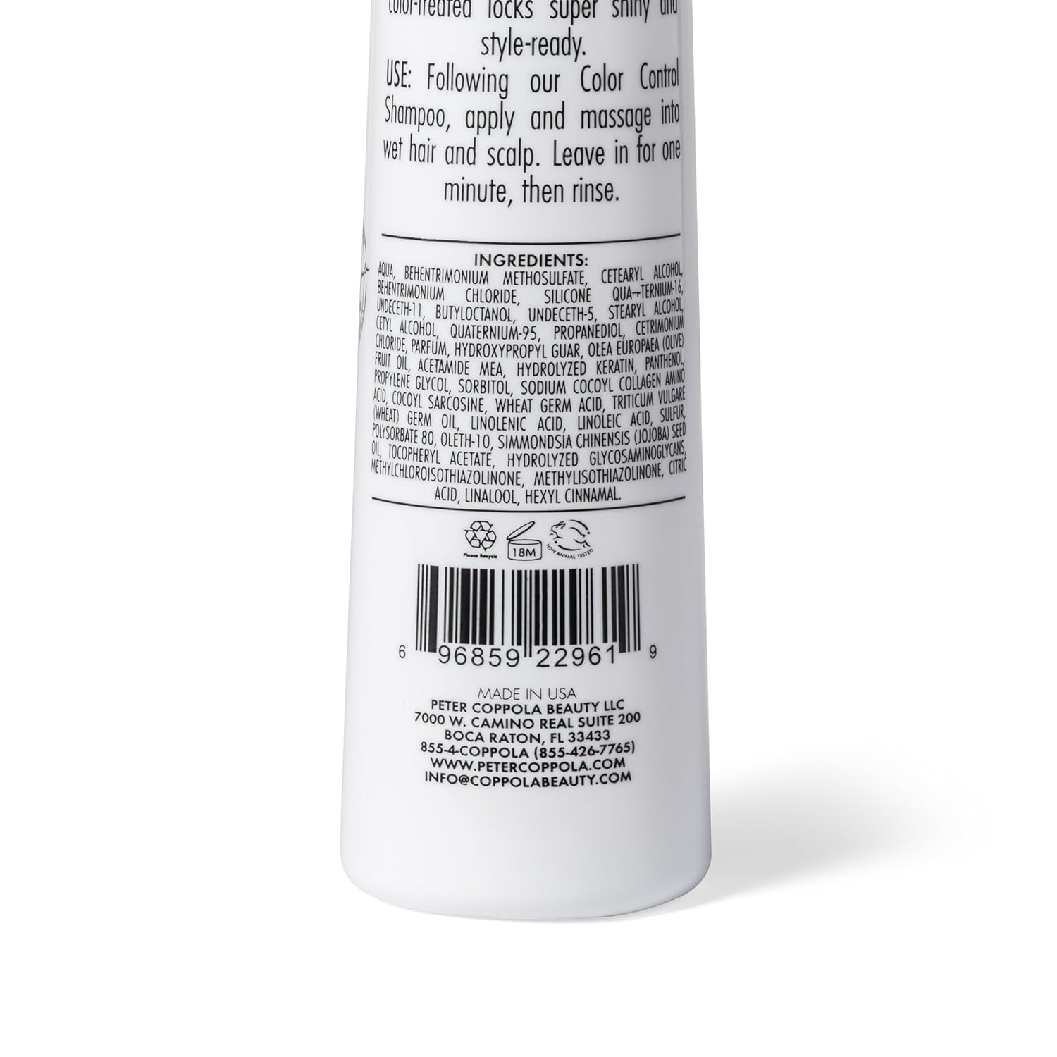Peter Coppola Color Control Conditioner – Lightweight, Color Safe & Long-Lasting Color Vibrancy