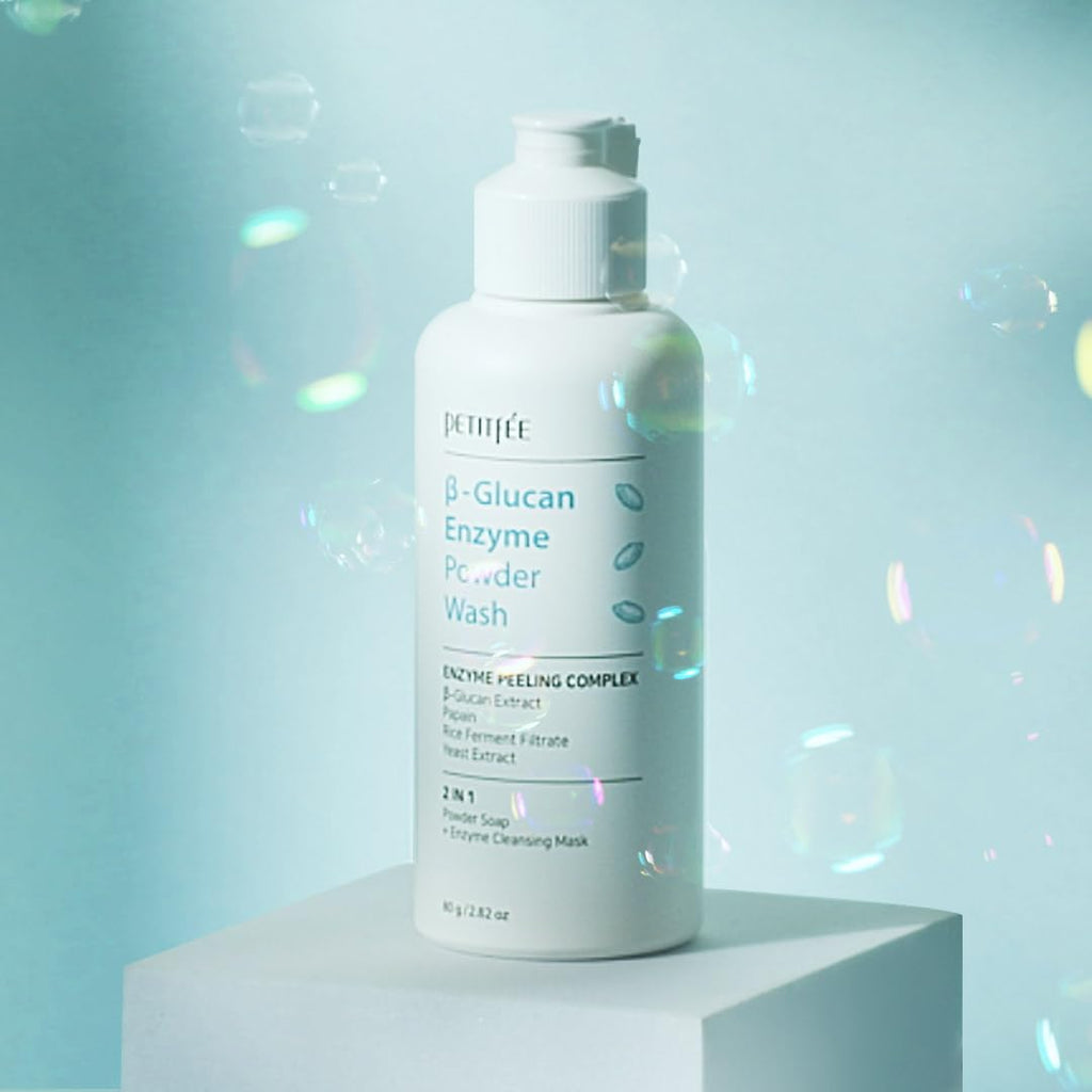 Petitfee B-Glucan Enzyme Wash - Gentle Powder Cleanser with Papain & Rice Ferment