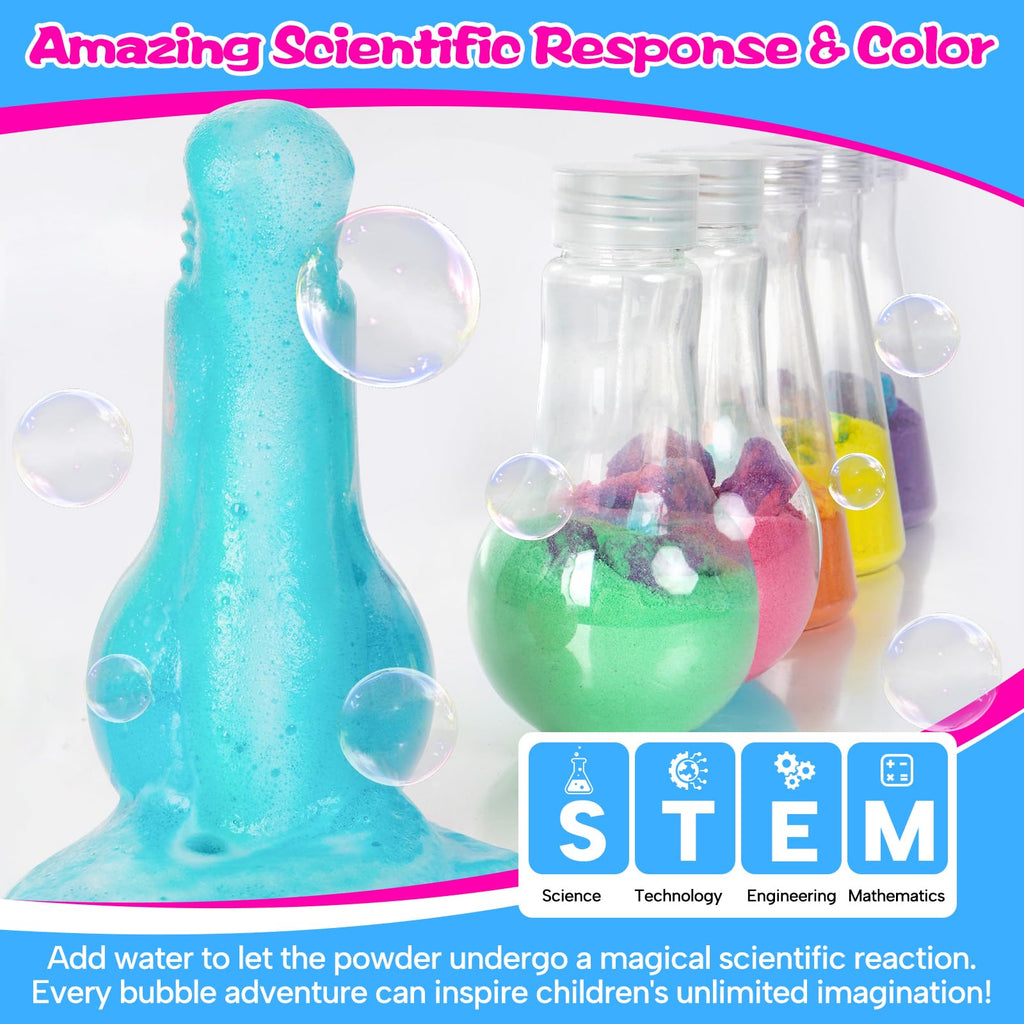 Petydore Bath Bomb Potion for Toddlers & Kids - 6-Pack Non-Toxic Colorful Fizzy Bath Toys