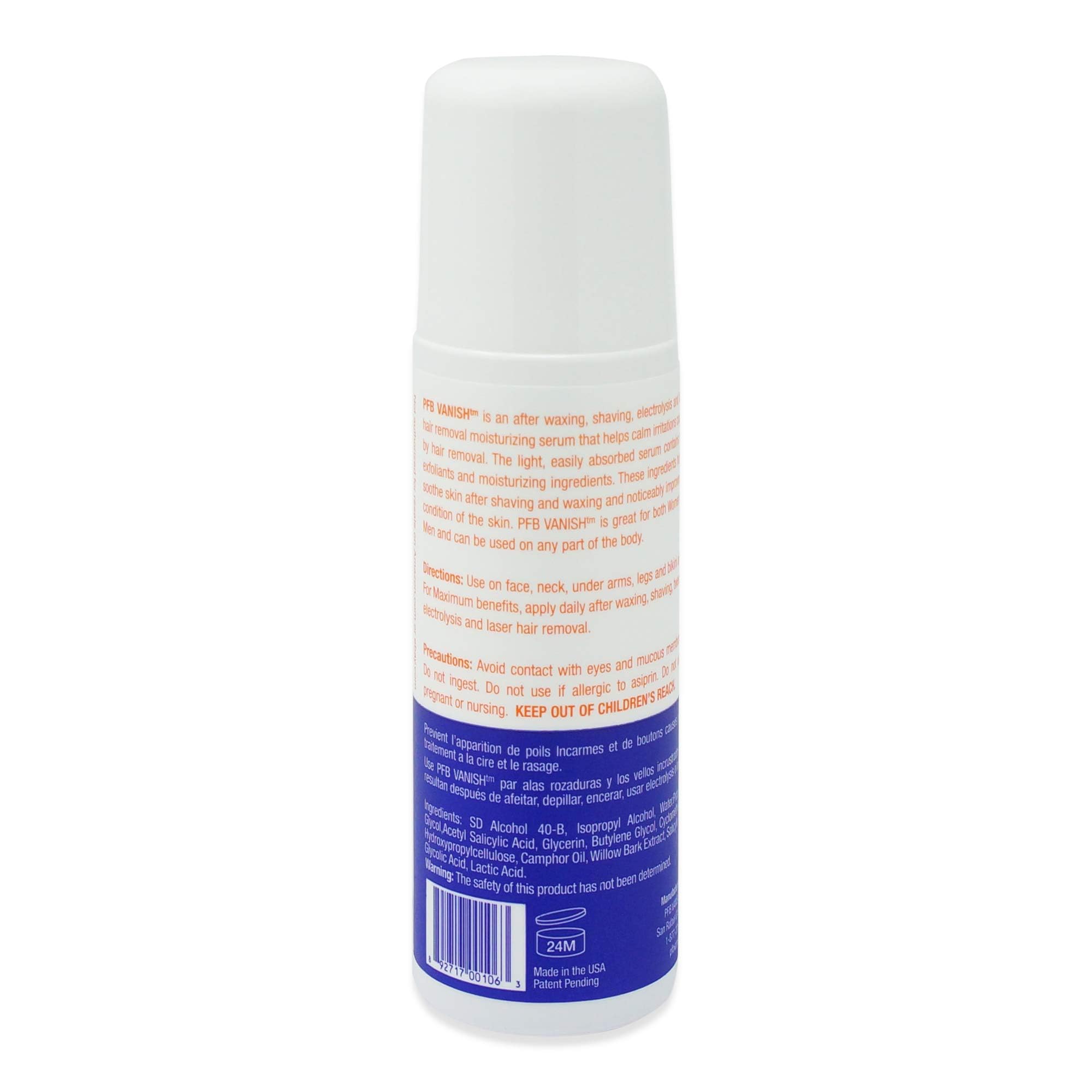 PFB Vanish Razor Bump Stopper Roll-On Shaving Gel – Soothes Razor Burns & Ingrown Hairs (93g)