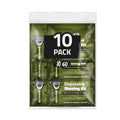 pH Advantage Travel Shaving Kit: Razor, Cream, Washcloth & Aftershave Wipe (Green)