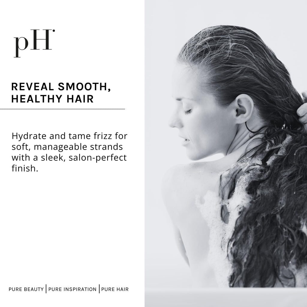 pH PURE HAIR Smoothing Duo – Sulfate-Free Anti-Frizz Shampoo & Conditioner for Dry & Curly Hair