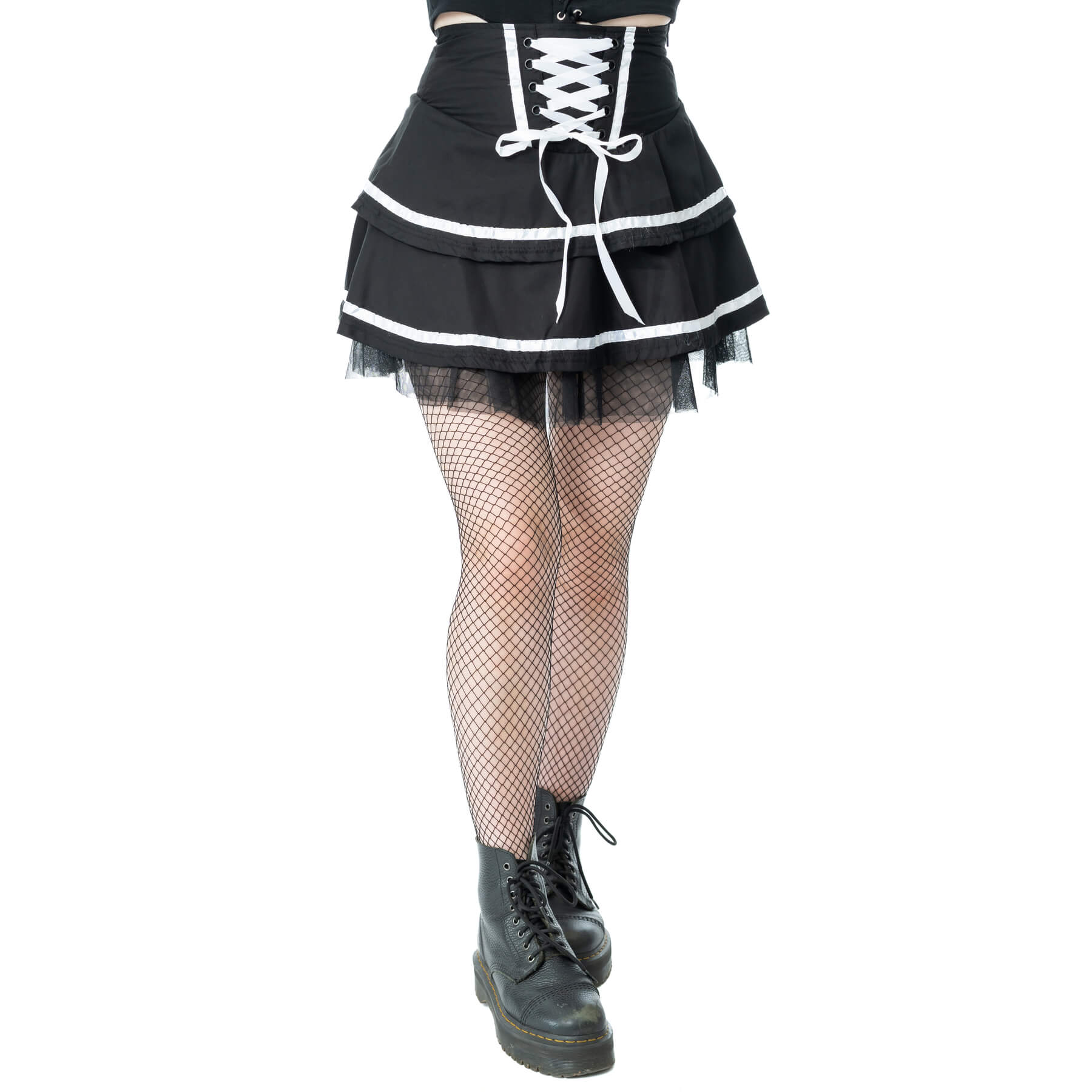 Poizen Industries Phantom Waltz Skirt Black/White