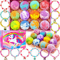 Phaorui Unicorn Bath Bombs for Kids – Surprise Bracelet Inside Gift Set for Girls