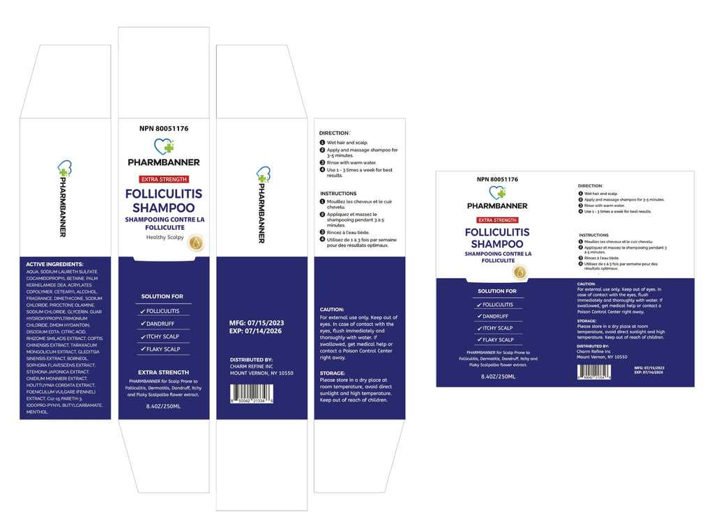 PHARMBANNER Anti-Fungal Shampoo for Folliculitis, Seborrheic Dermatitis & Scalp Psoriasis
