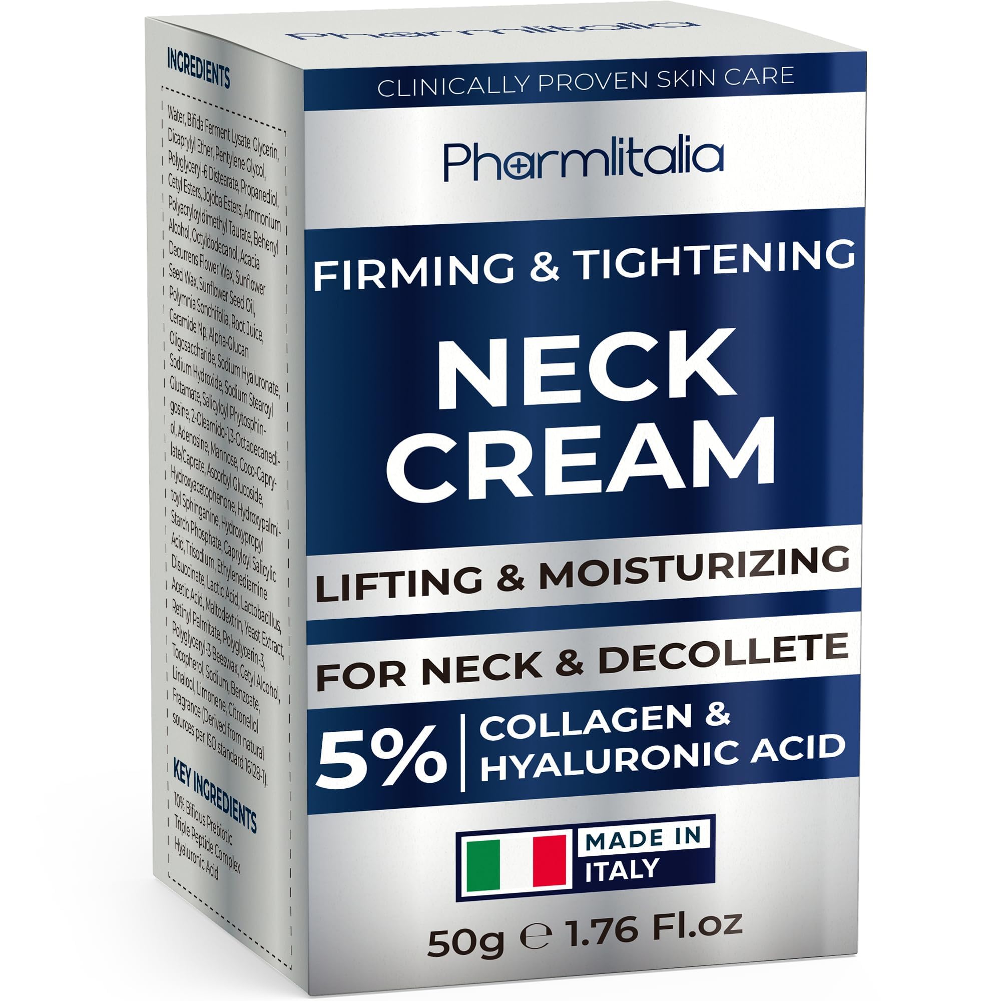 Pharmlitalia Neck Firming Cream – Tighten, Lift & Smooth Neck, Décolleté & Chest