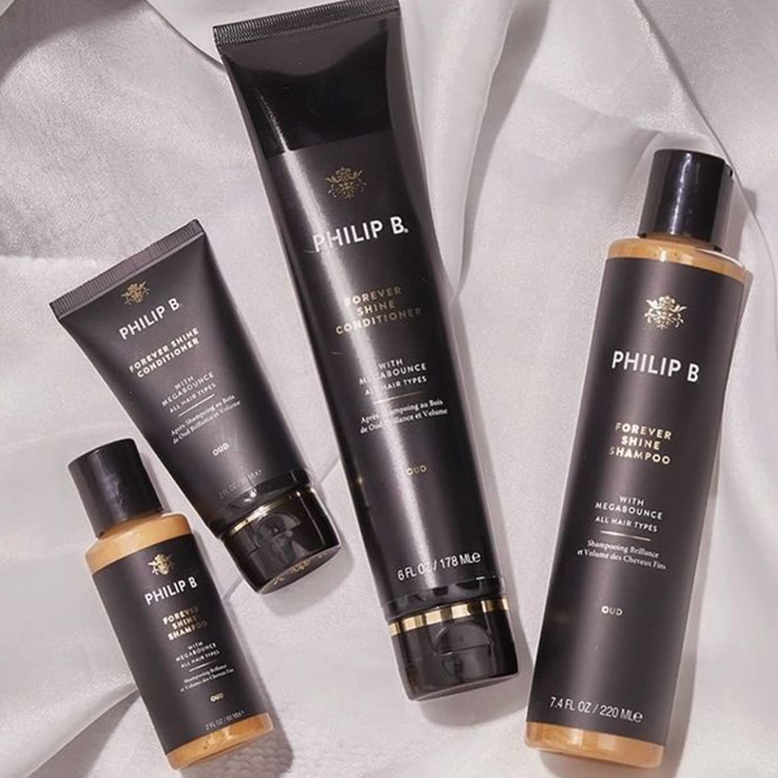 PHILIP B Forever Shine Shampoo – Volumizing Oud-Scented Cleanser for All Hair Types (2 fl oz / 60 ml)