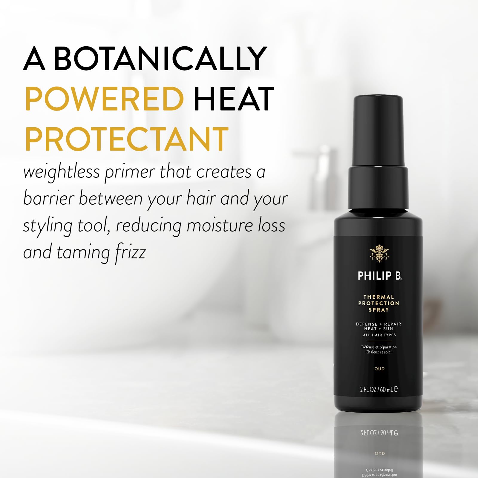 PHILIP B Thermal Protection Spray 2 oz | Pre-Styling Primer for Shine & Heat Defense