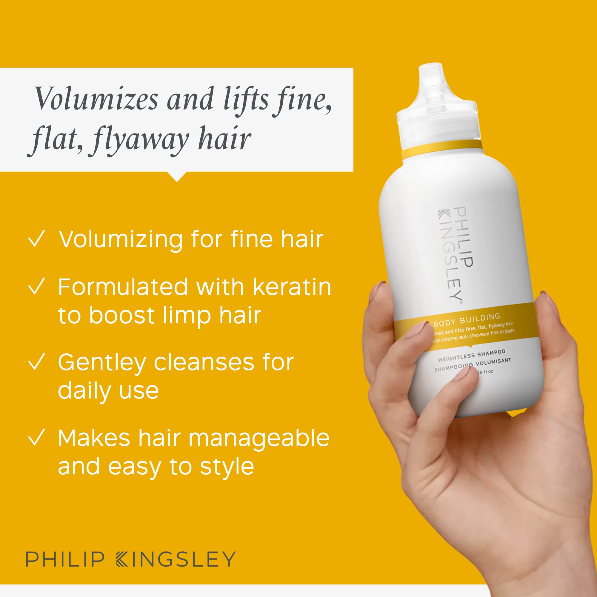 Philip Kingsley Body-Building Shampoo & Conditioner Set – Volumizing Hair for Fine, Limp Hair