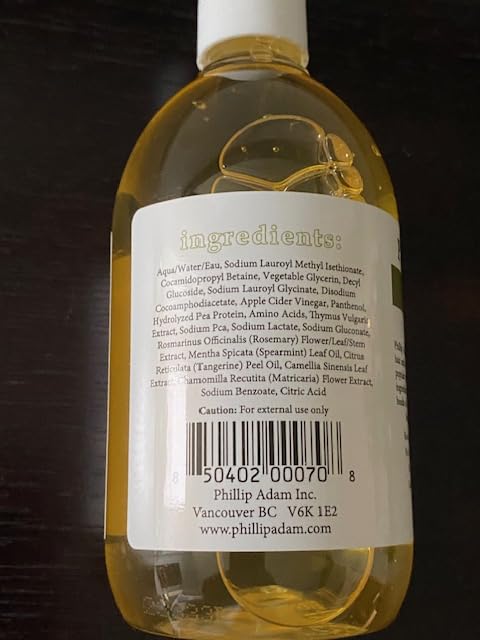 Phillip Adam Rosemary Mint Shampoo – All Hair Types, Gentle, Sulfate-Free & Paraben-Free – 12 oz