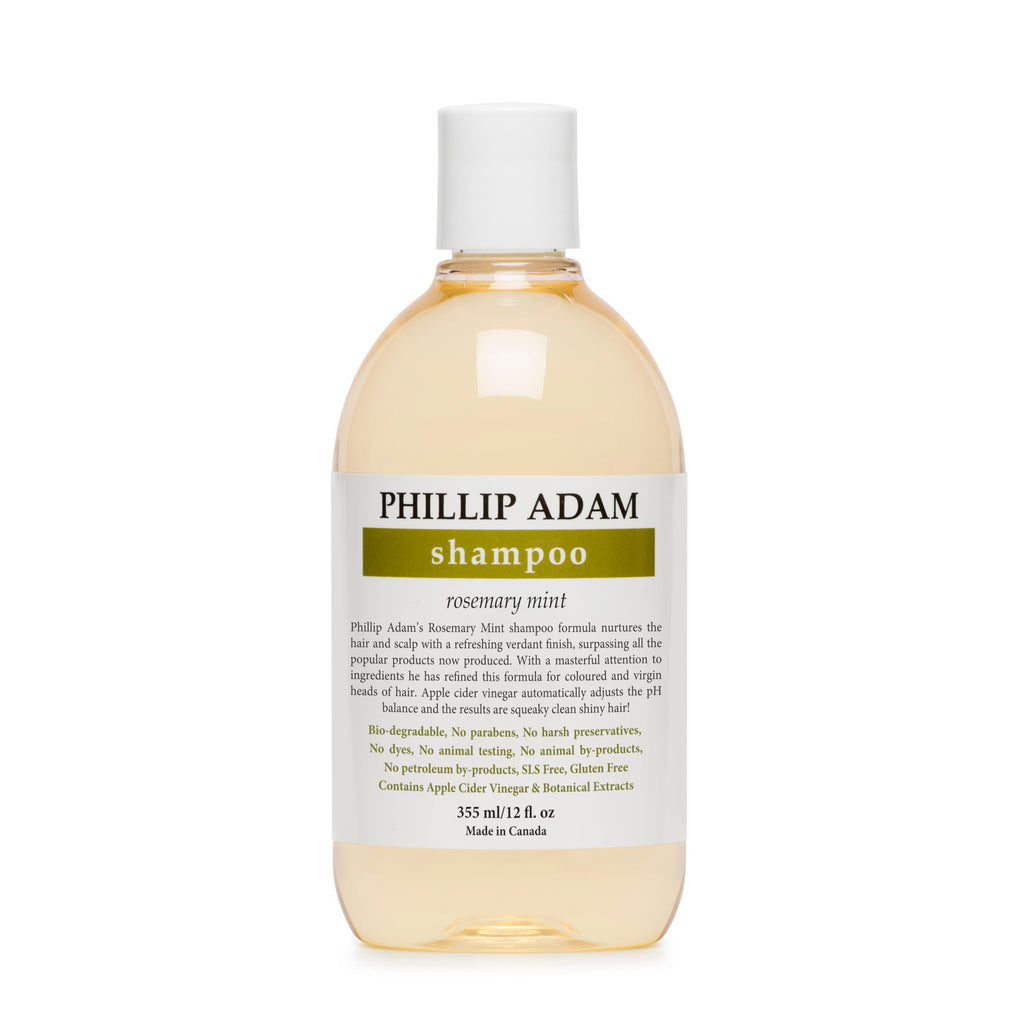 Phillip Adam Rosemary Mint Shampoo – All Hair Types, Gentle, Sulfate-Free & Paraben-Free – 12 oz
