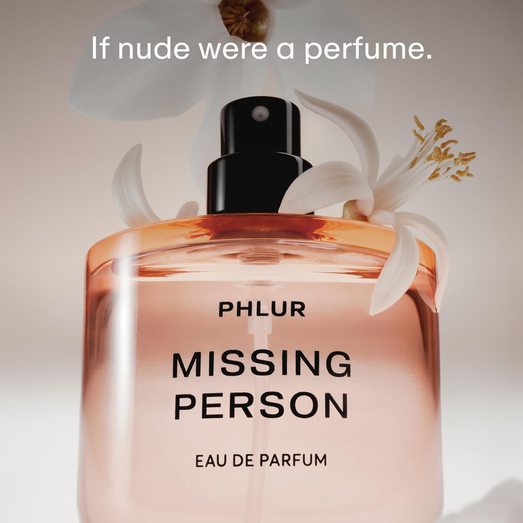 PHLUR Missing Person Eau de Parfum – Floral Skin Musk with Bergamot (50mL)