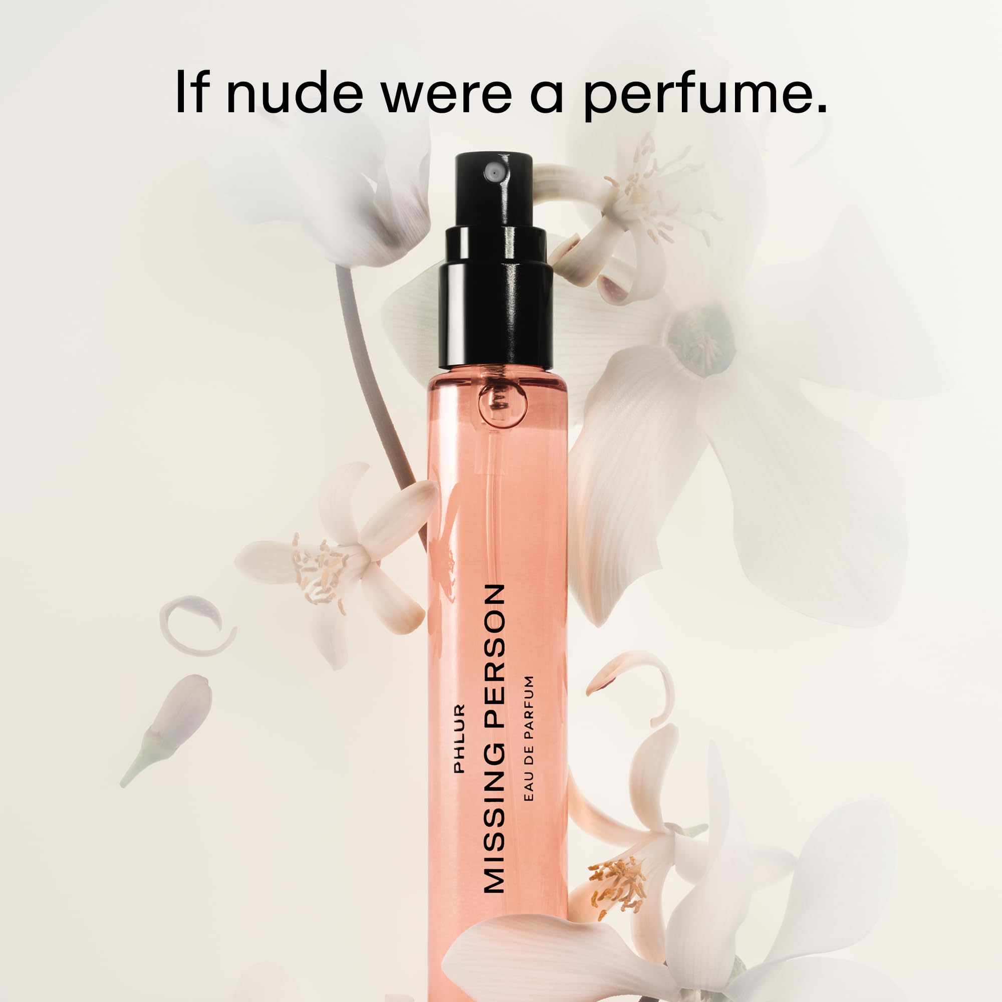 PHLUR Missing Person Eau de Parfum – Travel-Size Floral Skin Musk with Bergamot & Sandalwood (9.5 mL)