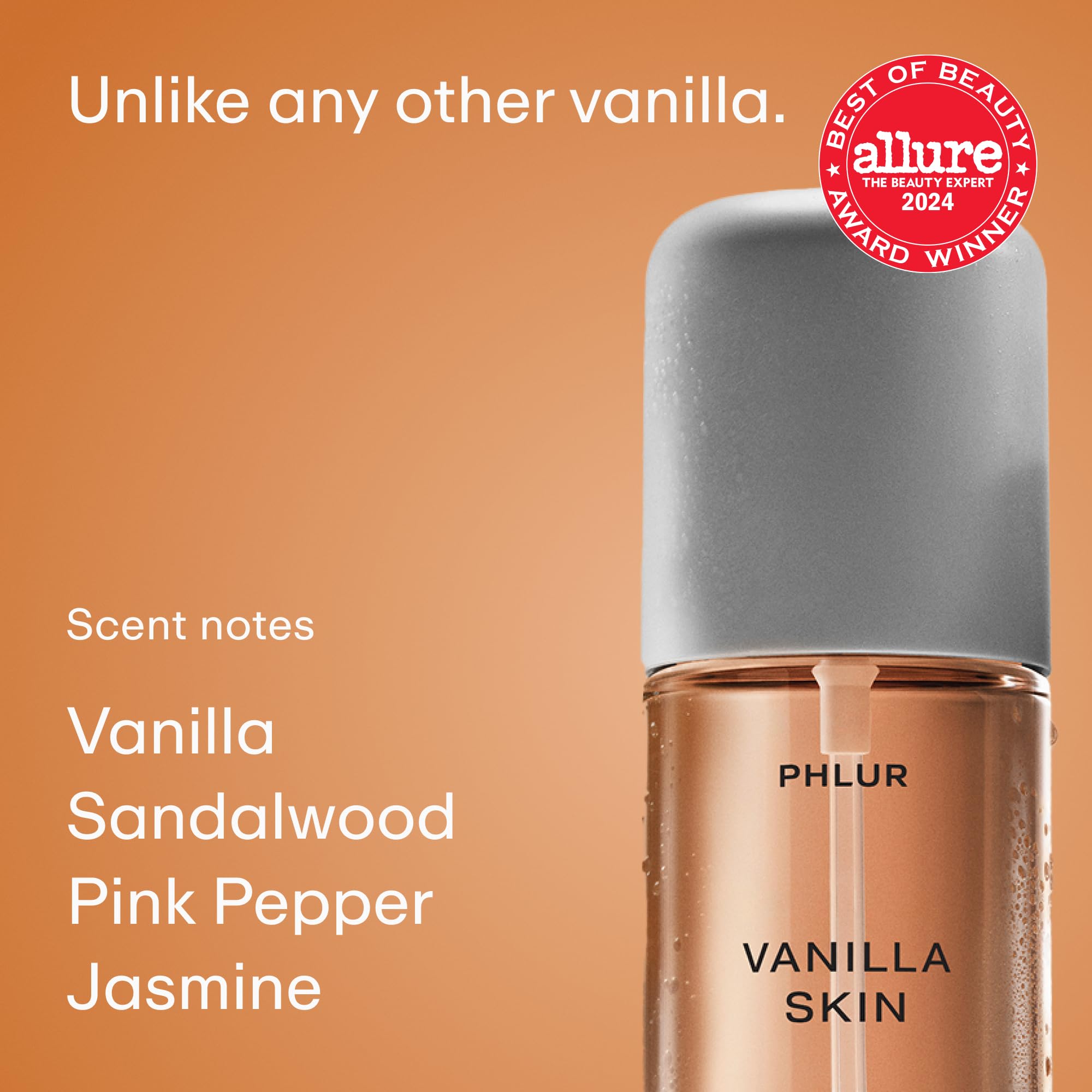 PHLUR Vanilla Peach Trio – Exclusive 3pc Travel-Size Body Mist Set (3 x 3 fl oz) with Vanilla Skin, Vanilla Nectar, Peach Skin