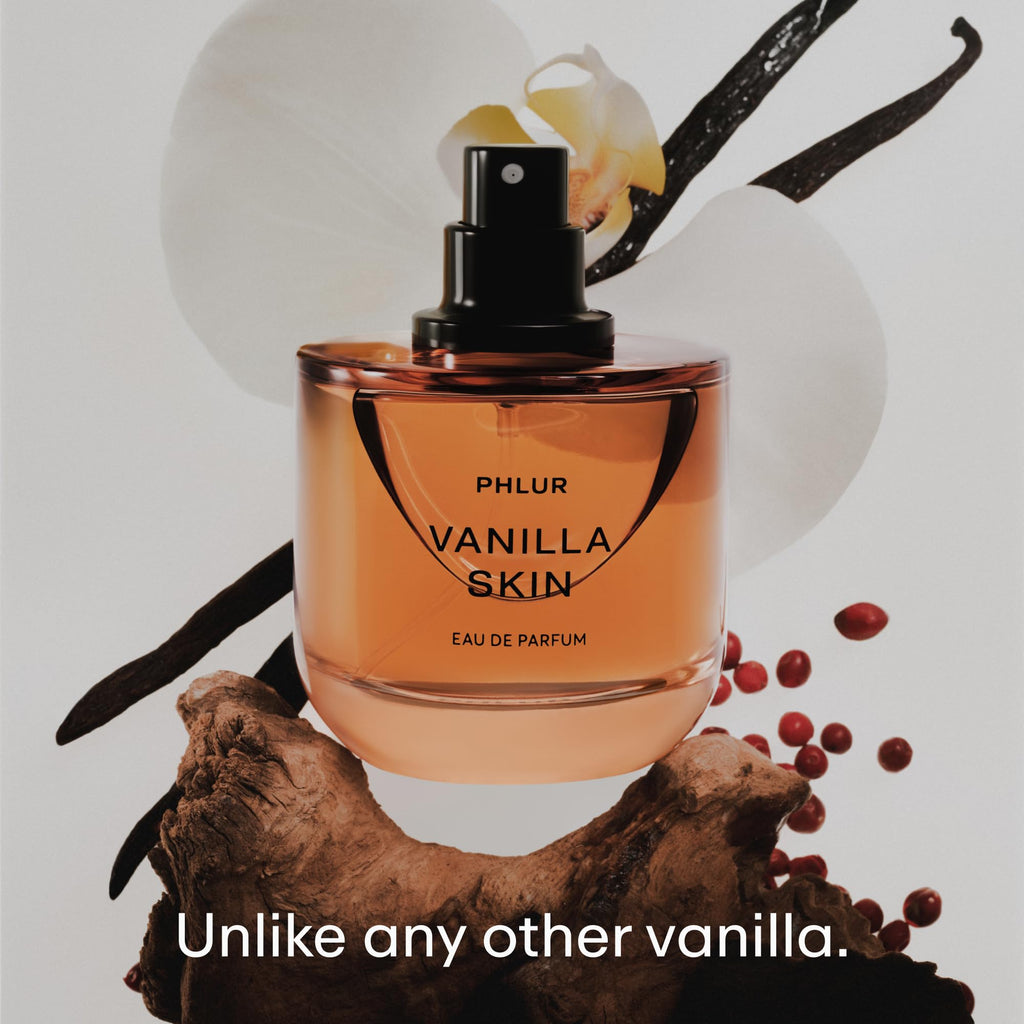 PHLUR Vanilla Skin Eau de Parfum – 50mL | Vanilla, Pink Pepper, Cashmere Wood & Sandalwood
