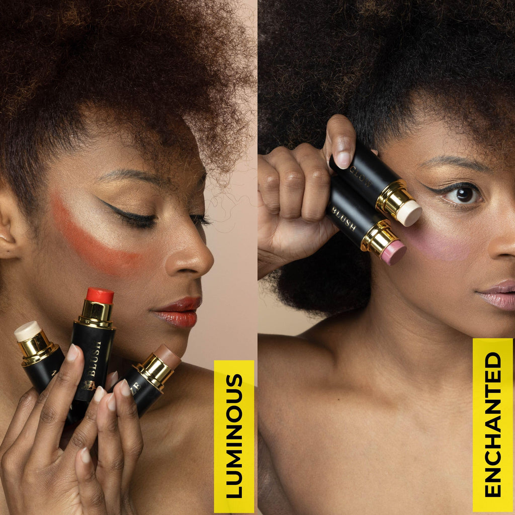 Phoenix Beauty Cream Contour Stick Set – Enchanted Gift Trio (Blush, Bronzer & Highlighter) | Hydrating, Buildable, High-Pigment Makeup