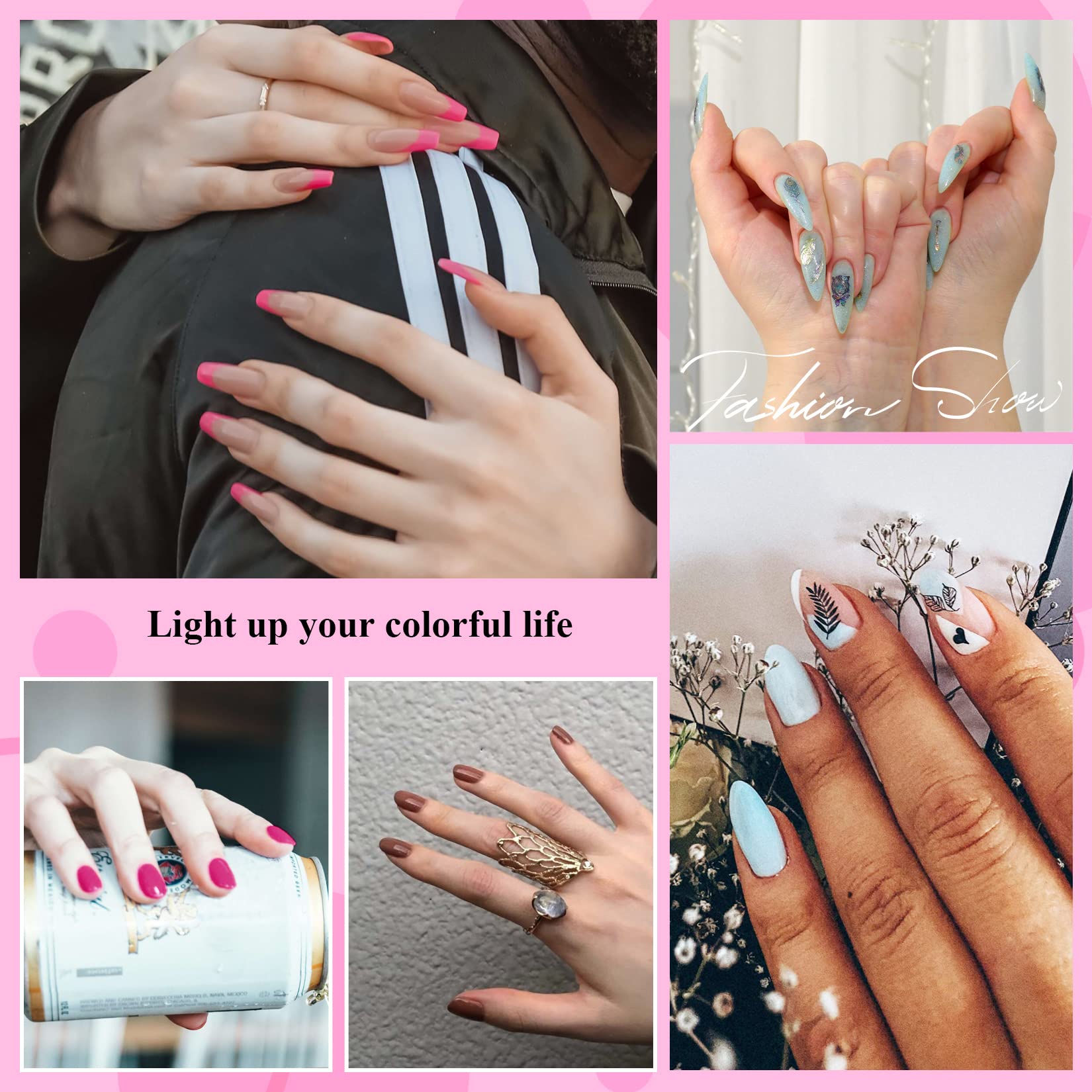 Phoenixy Gel Nail Polish Kit with UV Light — 36-Piece Gel Nail Set for Women