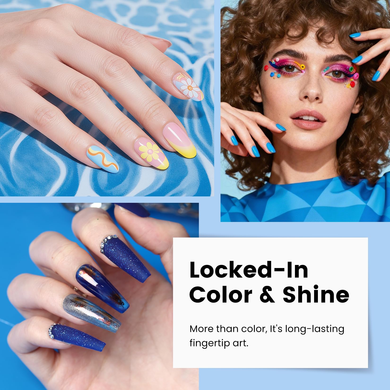 Phoenixy Gel Nail Polish Kit with UV Light – 55 Colors for DIY Manicures