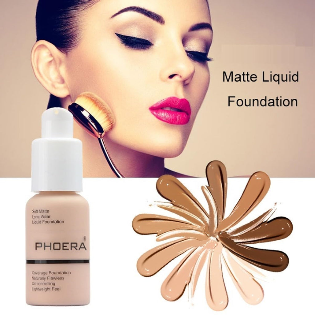 nvyue PHOERA Foundation 106 Warm Sun – 2 Pack Full Coverage Liquid Foundation
