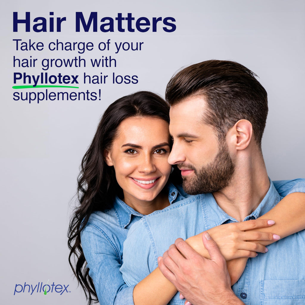 Phyllotex Patented Hair Growth Vitamins for Women & Men | Clinically Proven Hair Loss Supplement | Dr. Recommended | 2 Month Supply