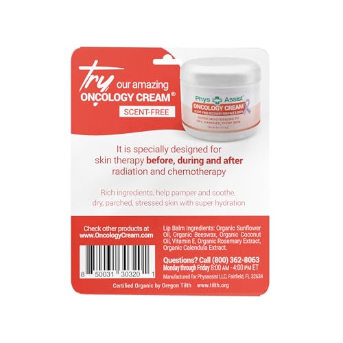 PhysAssist Oncology Lip Balm USDA Organic Unflavored – 3 Pack