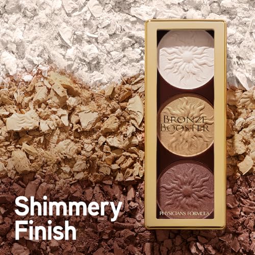 Physicians Formula Bronze Booster Palette with Brush – Buildable Highlight & Contour, Shimmer Glow