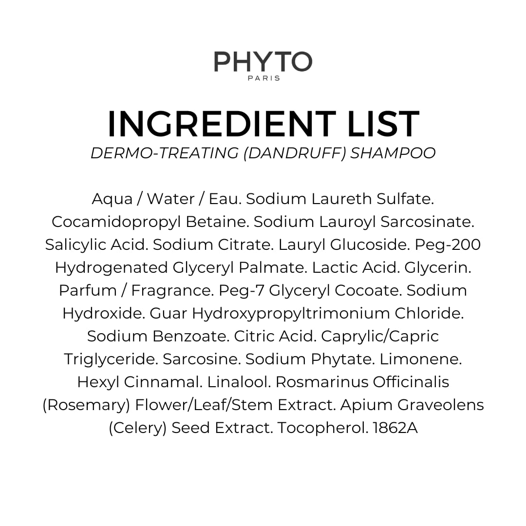 PHYTO Scalp Solutions Dandruff Shampoo – DERMO-TREATING Formula with Lactic & Salicylic Acids