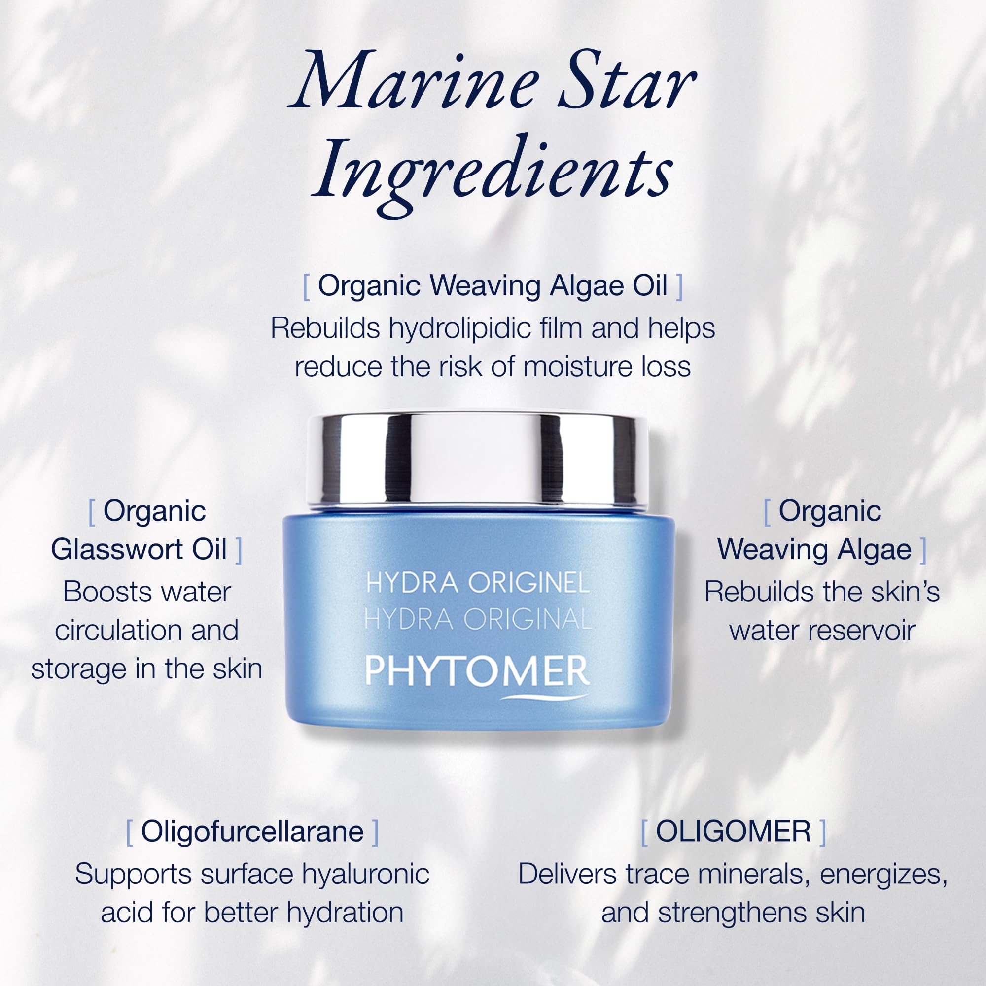 Phytomer Hydra Original Thirst-Relief Melting Cream | Organic Hydration for Dry Skin | 50ml