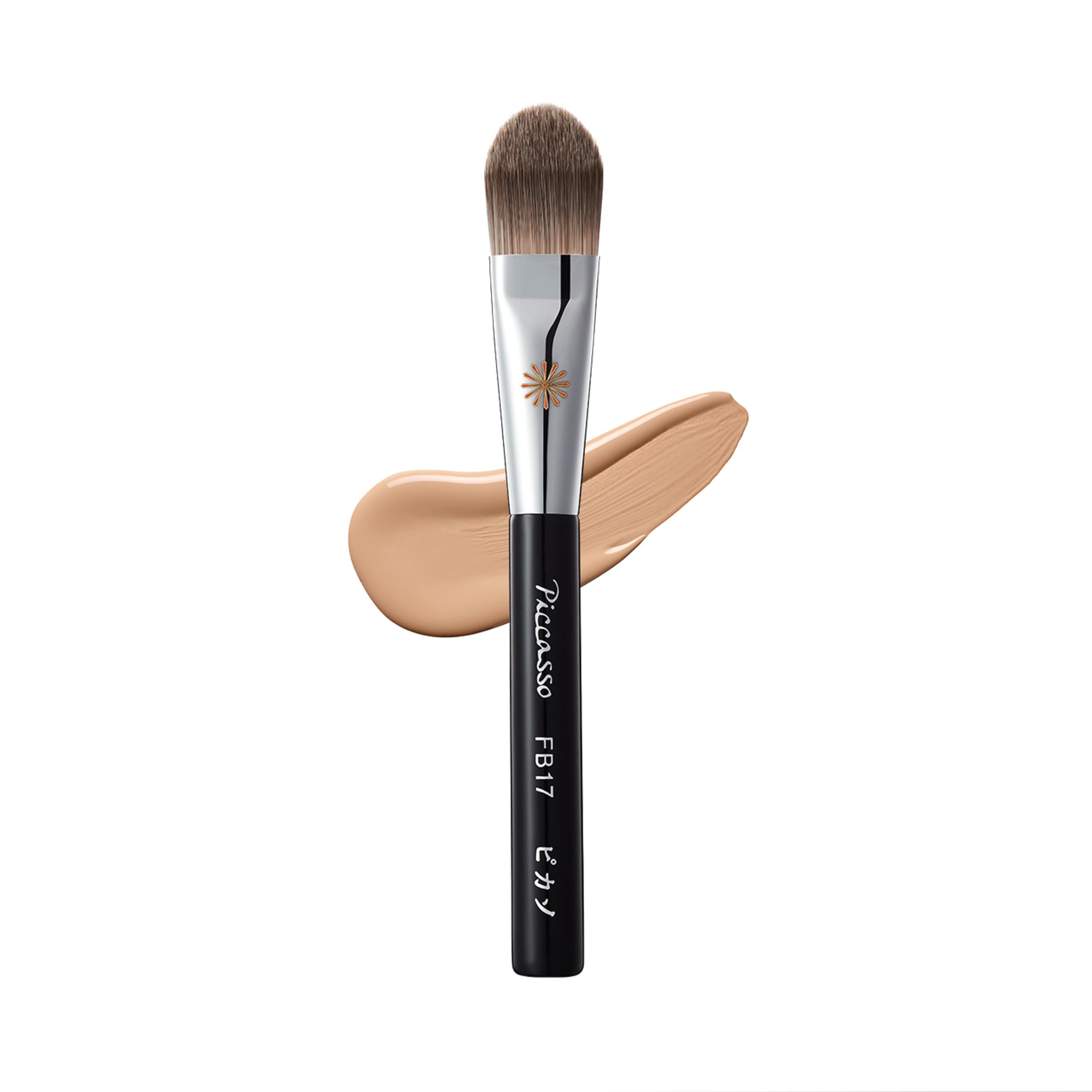 Piccasso FB17 Foundation Brush – Curved Bristles for Flawless Base (Liquid & Cream) | Korean Beauty Essential