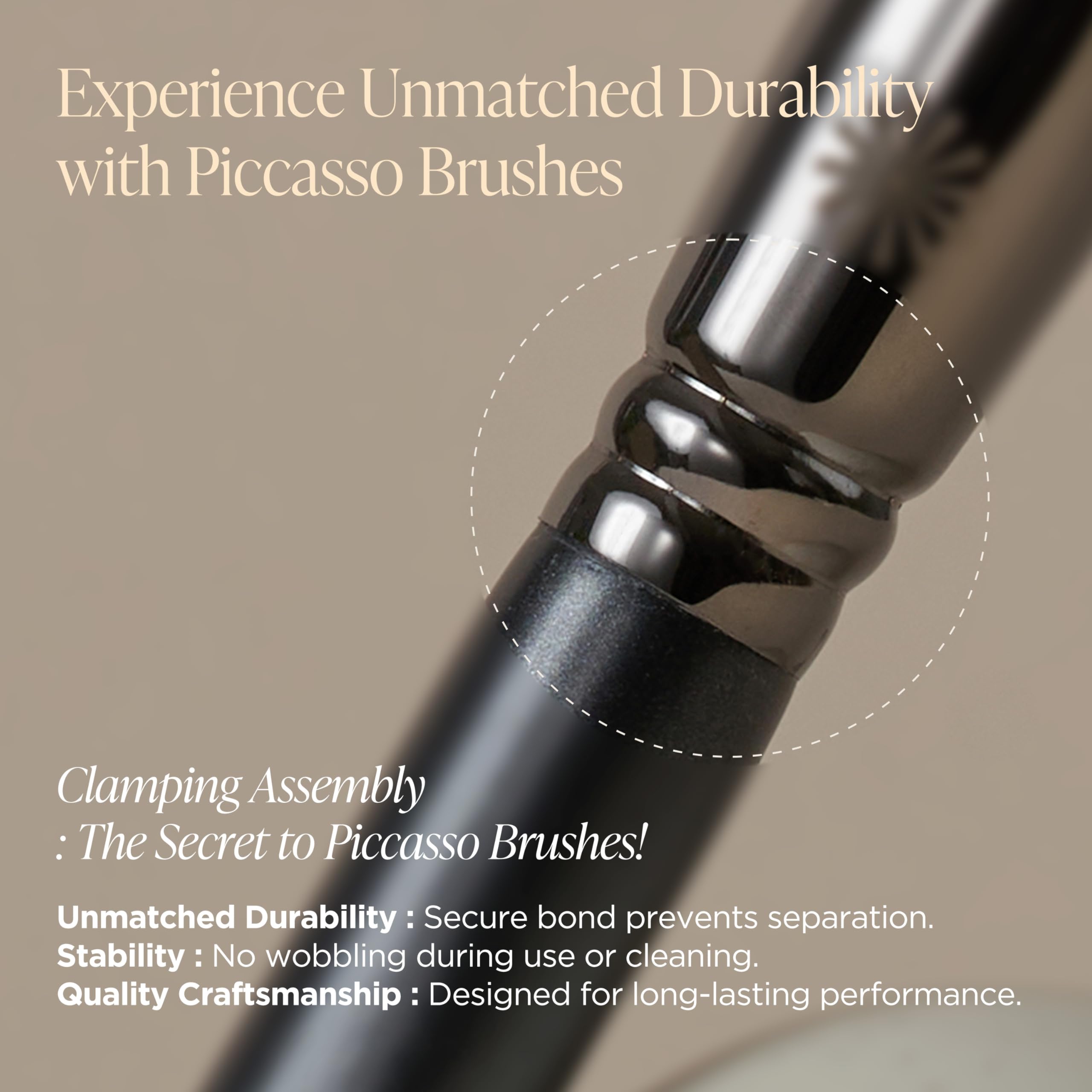 Piccasso FB17 Foundation Brush – Curved Bristles for Flawless Base (Liquid & Cream) | Korean Beauty Essential
