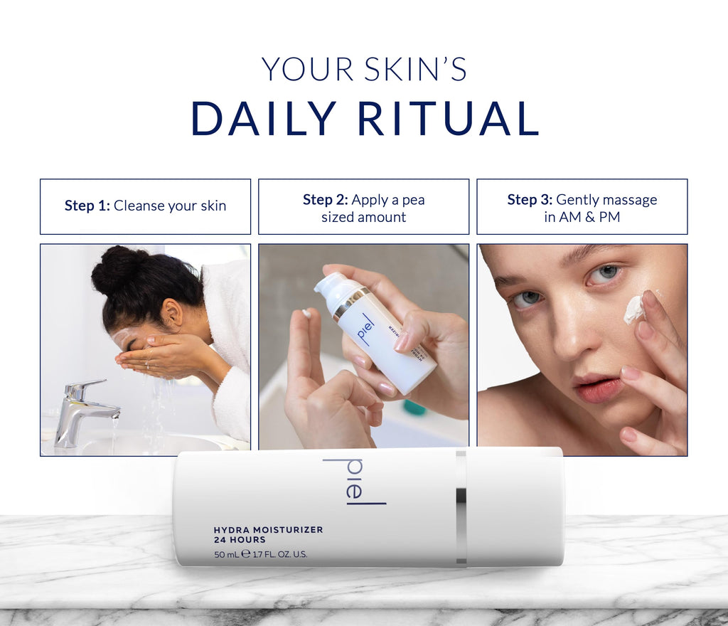 Piel by Miguelina Calderon Hydra Moisturizer 24Hrs – Lightweight Facial Cream with Beta Glucan & Niacinamide | All Skin Types