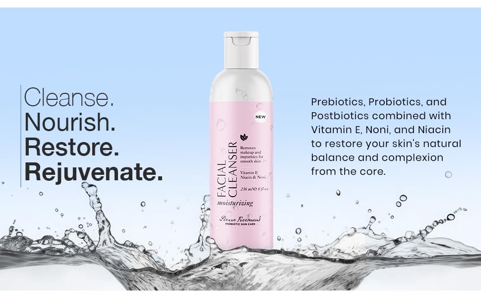 Pierre Freeman's Moisturizing Facial Cleanser — Vitamin E, Niacin & Noni, 8 oz.