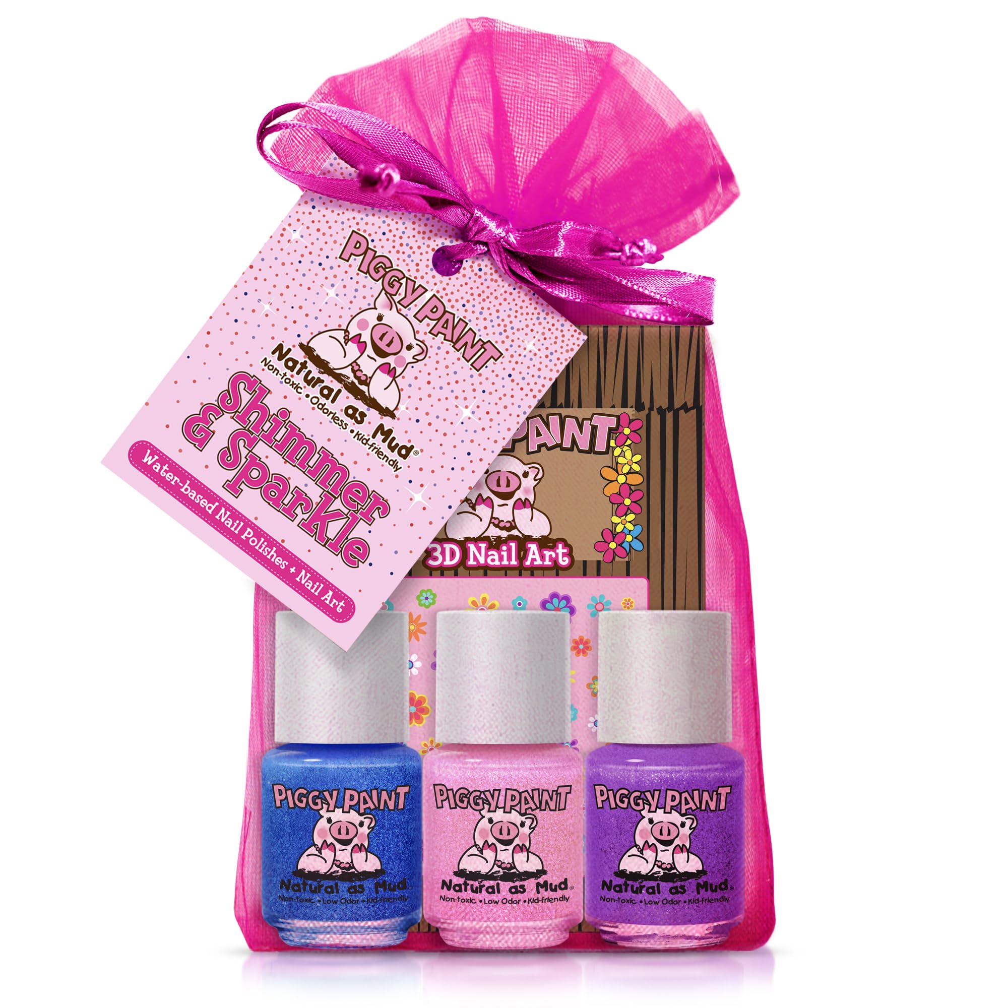 Piggy Paint | 100% Non-Toxic Kids Nail Polish Gift Set – Safe, Vegan, Cruelty-Free, Low Odor