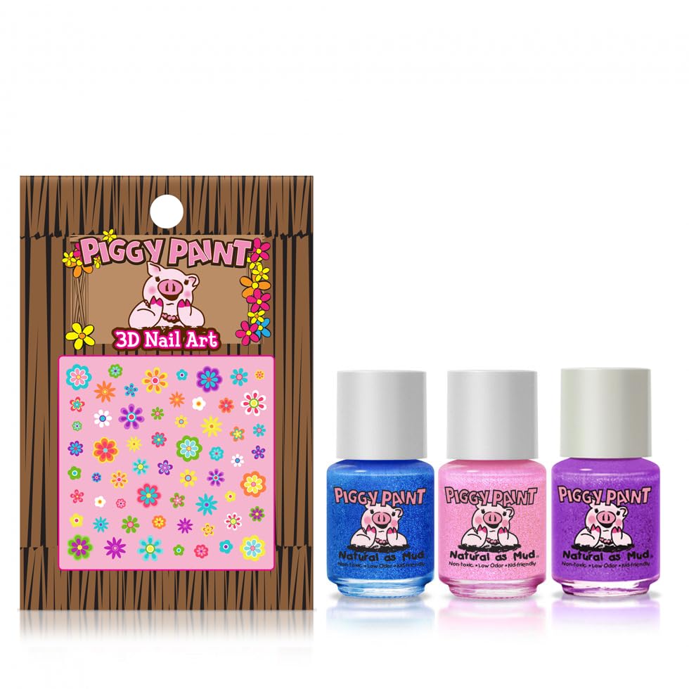 Piggy Paint | 100% Non-Toxic Kids Nail Polish Gift Set – Safe, Vegan, Cruelty-Free, Low Odor