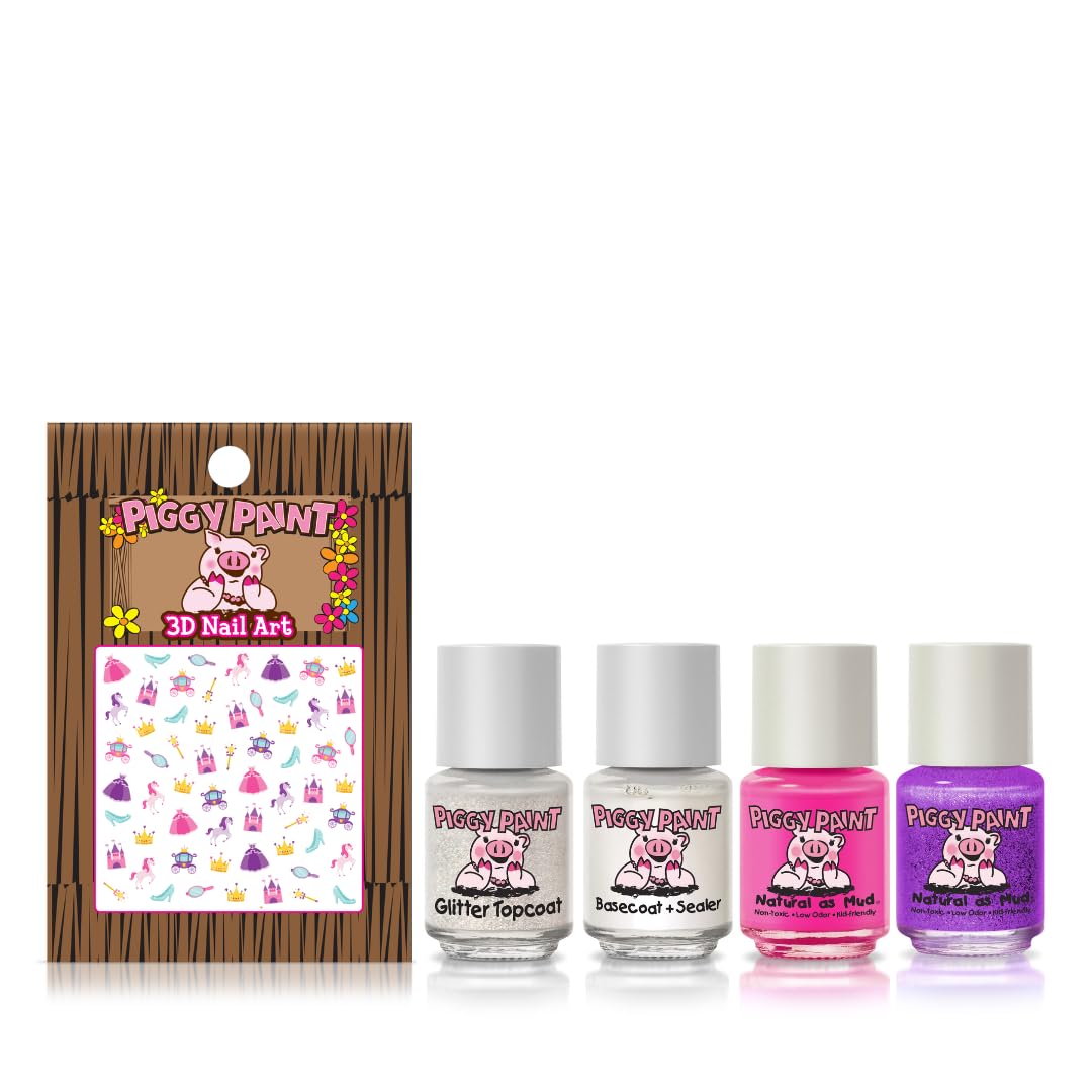 Piggy Paint Showstopper Starter Set | 100% Non-Toxic Nail Polish for Kids | Safe, Vegan & Cruelty-Free