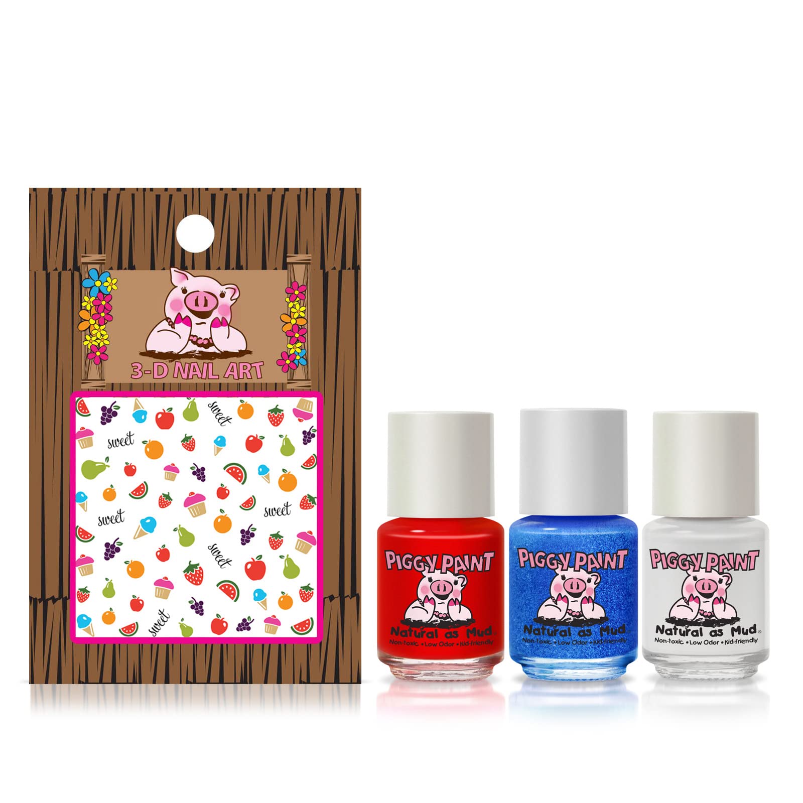 Piggy Paint 100% Non-Toxic Nail Polish for Kids | Safe, Low Odor, Water-Based | U.S. of YAY!