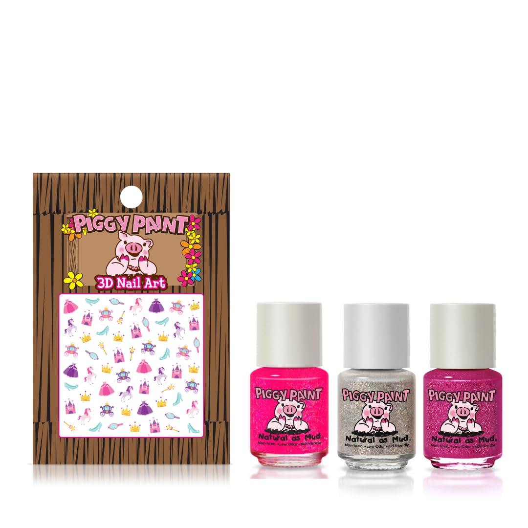 Piggy Paint Sparkle, Sparkle Gift Set – 100% Non-Toxic Kids Nail Polish