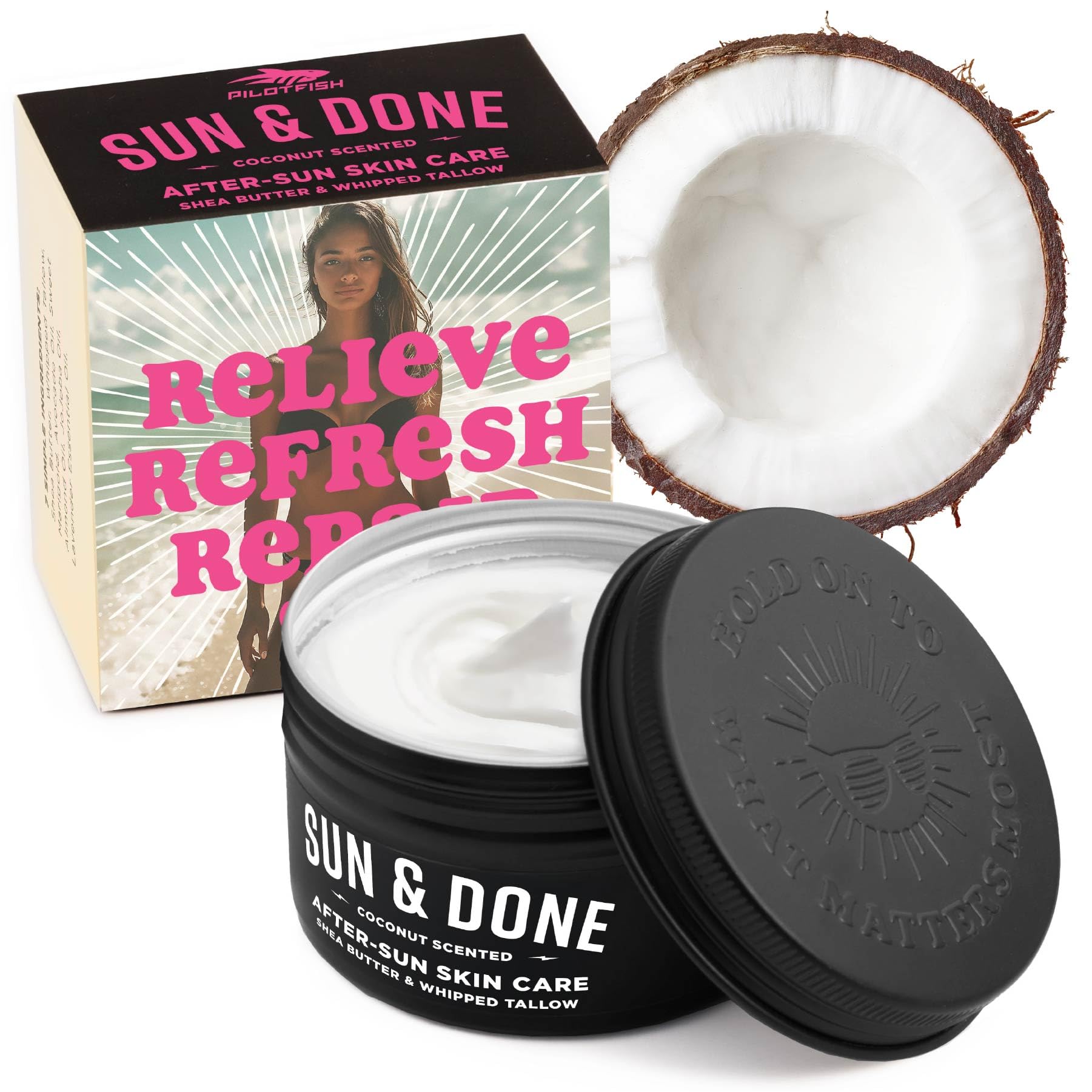 Pilotfish After Sun Body Butter – Shea Butter, Whipped Tallow & Coconut Oil (3.8 oz)