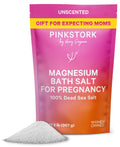 Pink Stork Pregnancy Bath Soak – Unscented Dead Sea Magnesium Flakes (2 lb)